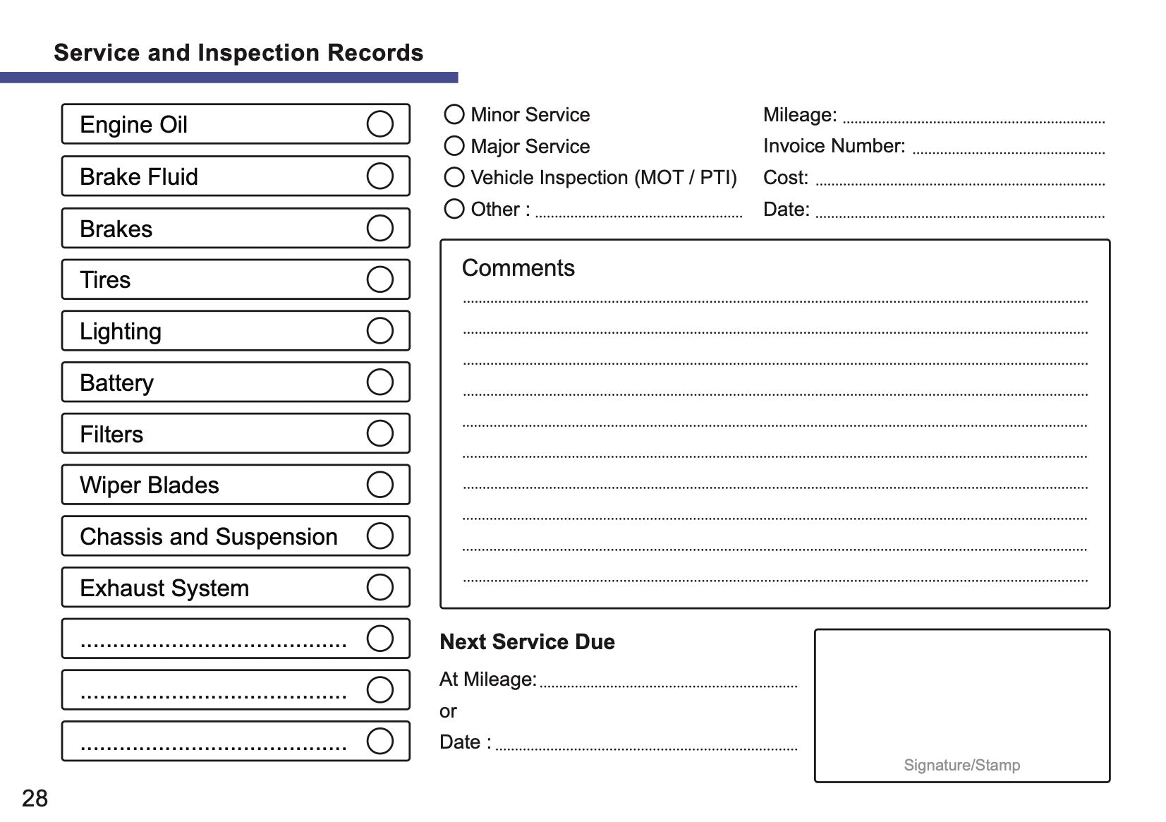 Audi Maintenance Book | English