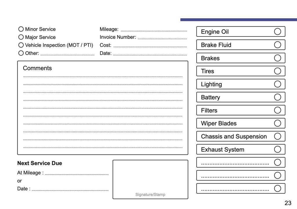 BMW Maintenance Book | English