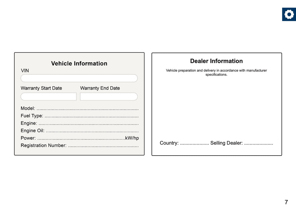 Dacia Maintenance Book | English
