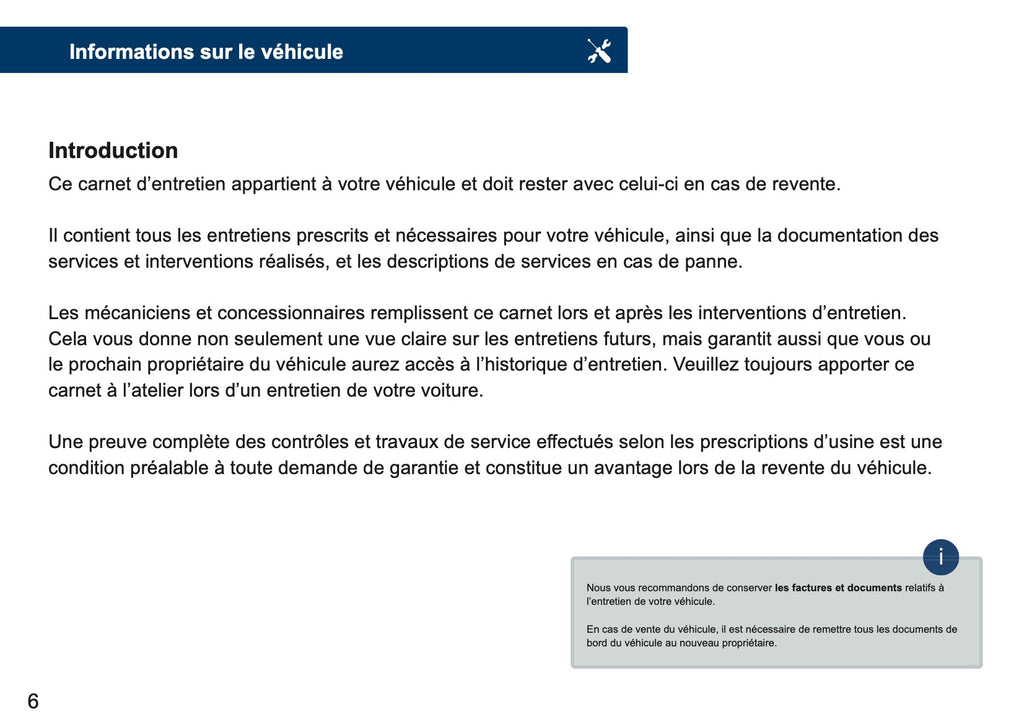 DS Automobiles Maintenance Book | French