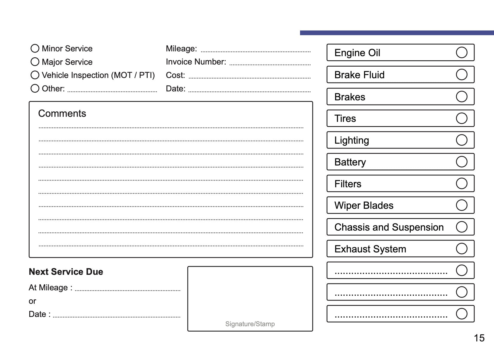 Ford Maintenance Book | English