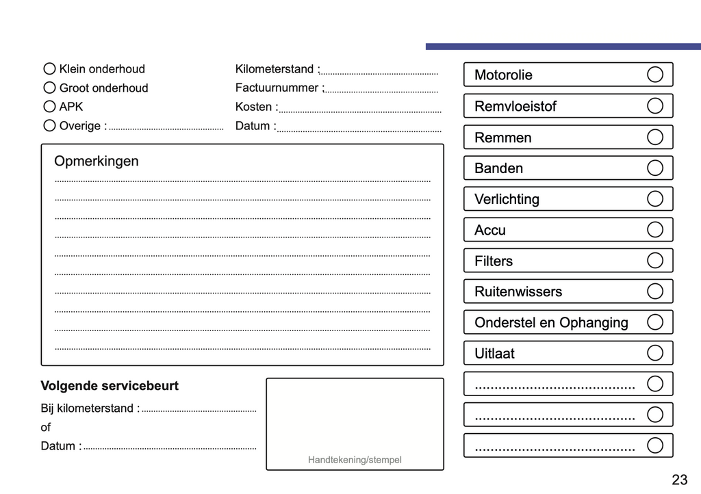 Hyundai Maintenance Book | Dutch