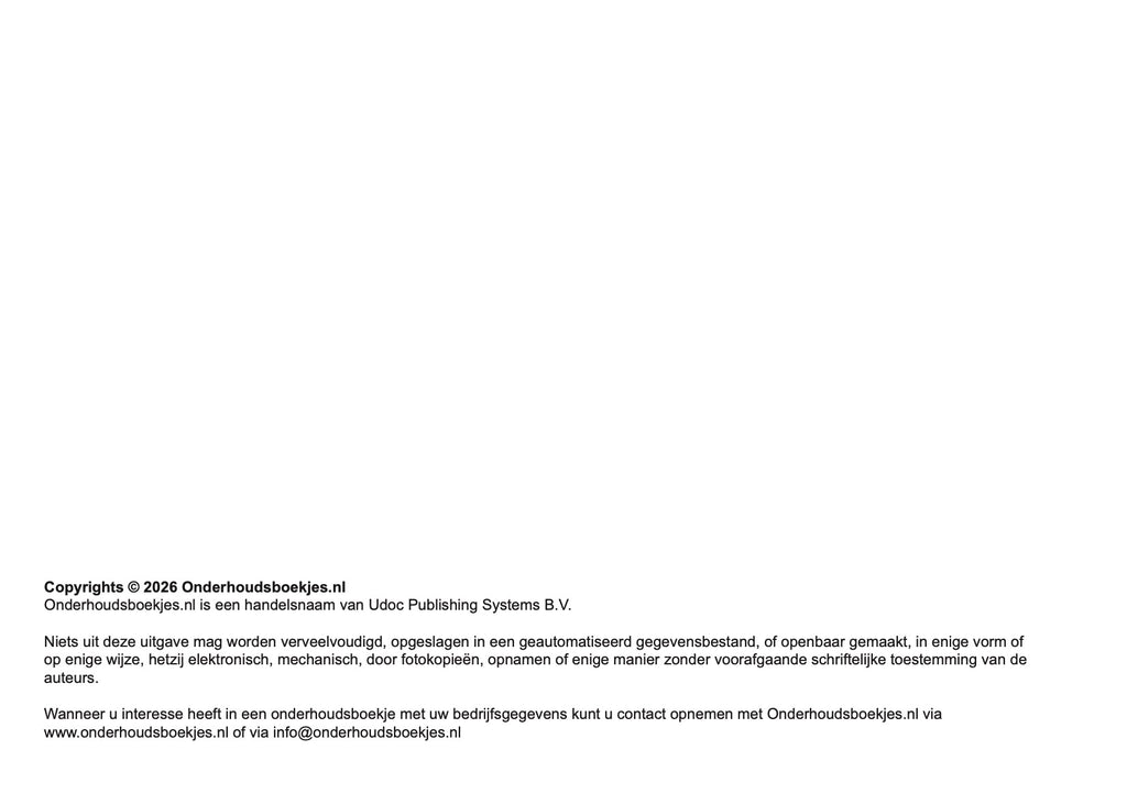Jeep Maintenance Book | Dutch