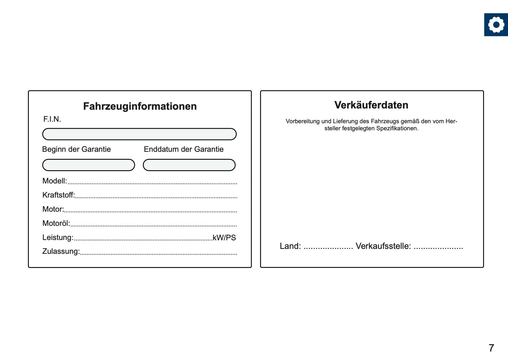 Serviceheft Opel | Deutsch