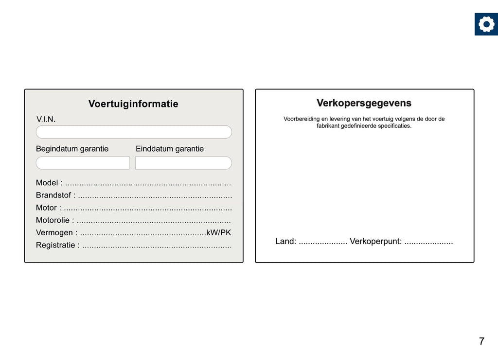 Peugeot Maintenance Book | Dutch
